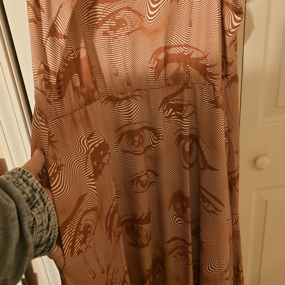 NWT BLOOMCHIC 18-20 CORAL ORANGE KNIT CAMI MIDI DRESS WITH POCKETS - Picture 7 of 7